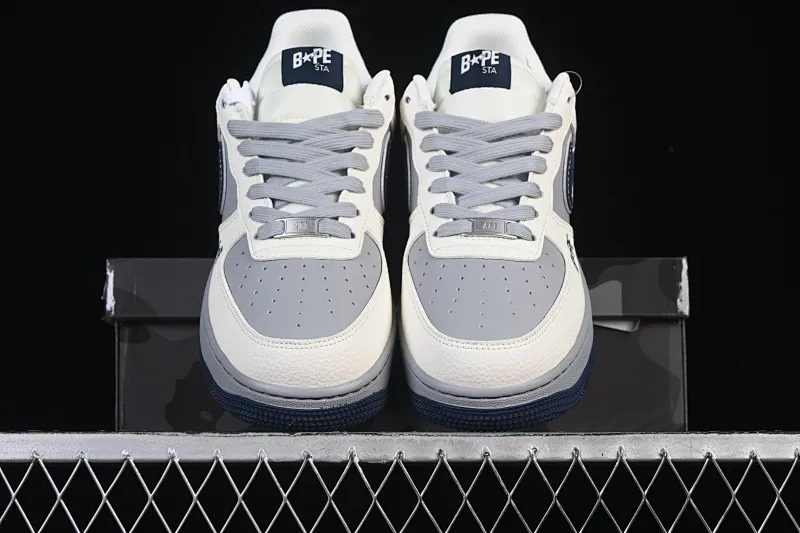 All categories Nk Air Force 1 Air Force series Nk Air Force 1 Low Air Force low top Nike Air Force 1'07 Low BaPe co-branded beige gray blue Air Force 1 low top casual sneakers SM6668-111